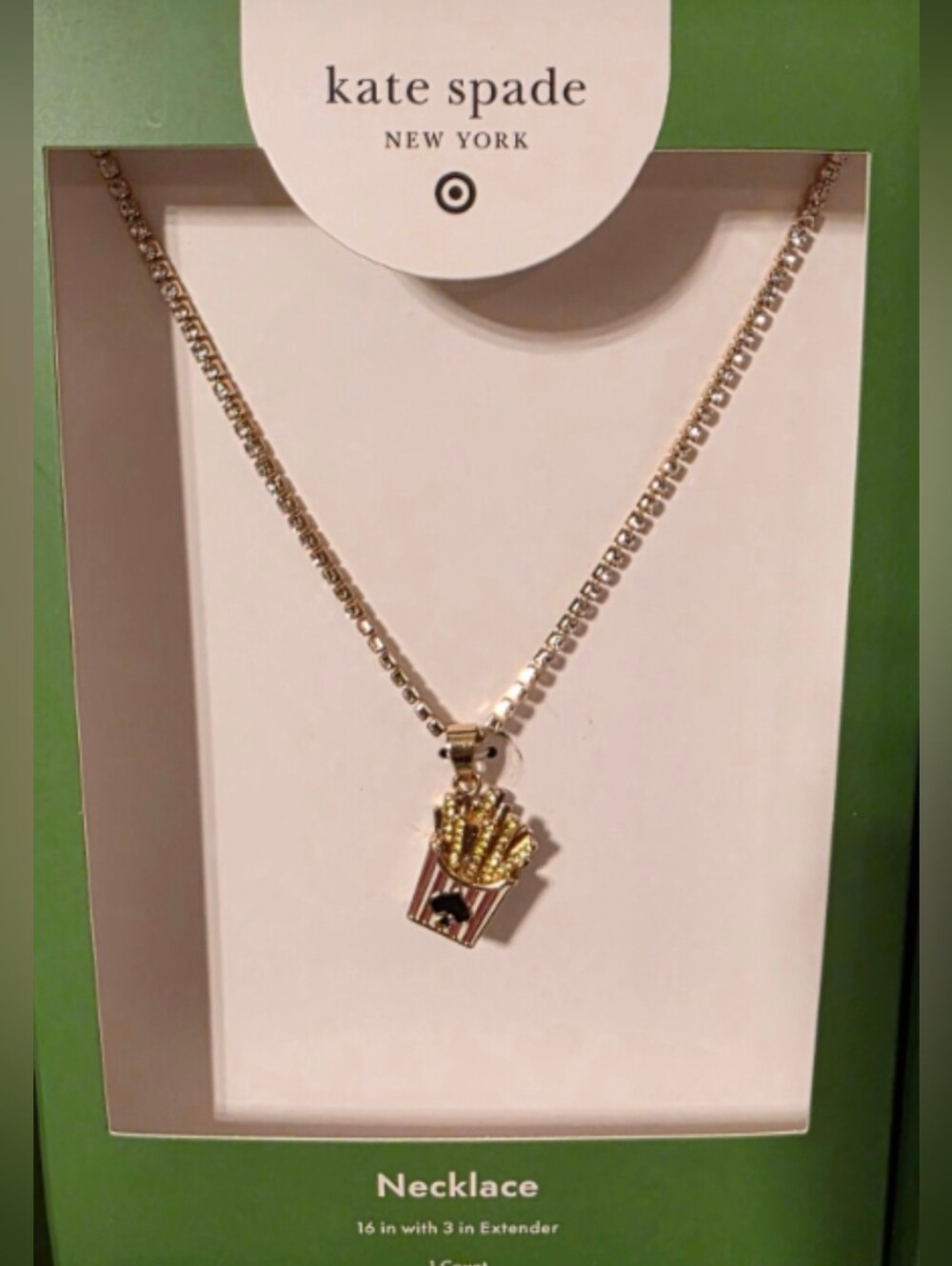 kate spade NWT Gold Popcorn Pendant Necklace Collectible